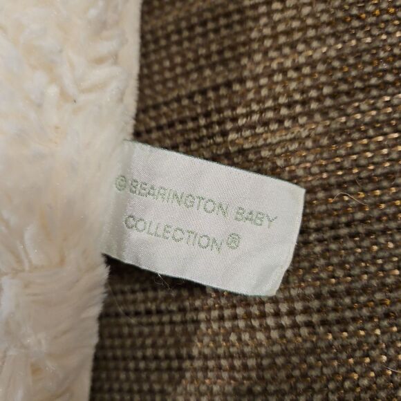 Lamby Cream Color with Mint Green Satin Bow Baby Mat Like New - Picture 3 of 12